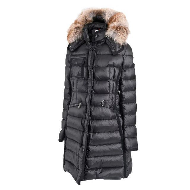 MONCLER エルミファー フォックスファー ダウンジャケット 4 黒 XL