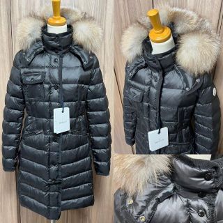 MONCLER HERMIFUR フォックスファー ダウンジャケット 2 黒 M