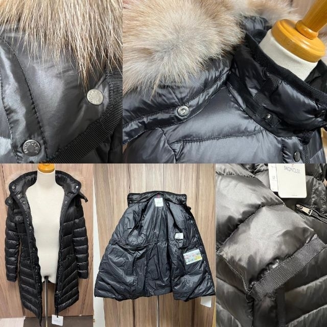 MONCLER エルミファー フォックスファー ダウンジャケット 1 黒 S