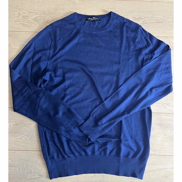 超可爱の Mauro Ottaviani カシミヤシルクニット ネイビー46 極美品