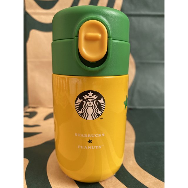 Starbucks Coffee(スターバックスコーヒー)のステンレスプチボトル イエロー PEANUTS Lucy 200ml インテリア/住まい/日用品のキッチン/食器(タンブラー)の商品写真