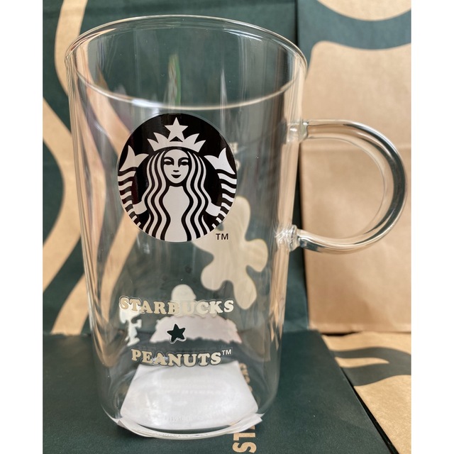 Starbucks Coffee(スターバックスコーヒー)のグラスマグ PEANUTS Charlie Brown 355ml スタバ インテリア/住まい/日用品のキッチン/食器(グラス/カップ)の商品写真