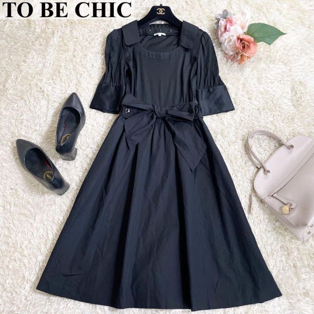 To be chic レディ襟付きワンピース