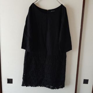 ドレステリア(DRESSTERIOR)のドレステリア　黒　ワンピース　レース　刺繍　ブラック(ひざ丈ワンピース)