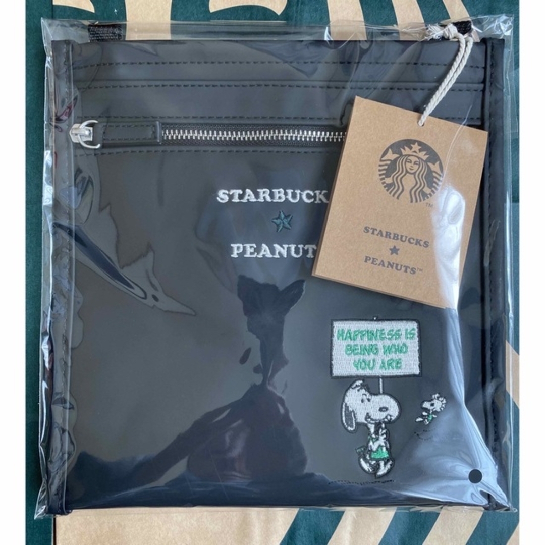 Starbucks Coffee(スターバックスコーヒー)のスターバックス　ボトルサコッシュ ブラック PEANUTS Snoopy バッグ レディースのバッグ(ショルダーバッグ)の商品写真