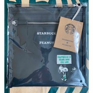 スターバックスコーヒー(Starbucks Coffee)のスターバックス　ボトルサコッシュ ブラック PEANUTS Snoopy バッグ(ショルダーバッグ)