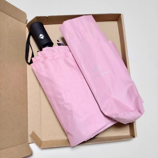 【ピンク】折りたたみ傘 日傘 晴雨兼用 ワンタッチ 自動開閉 UVカット  レディースのファッション小物(傘)の商品写真