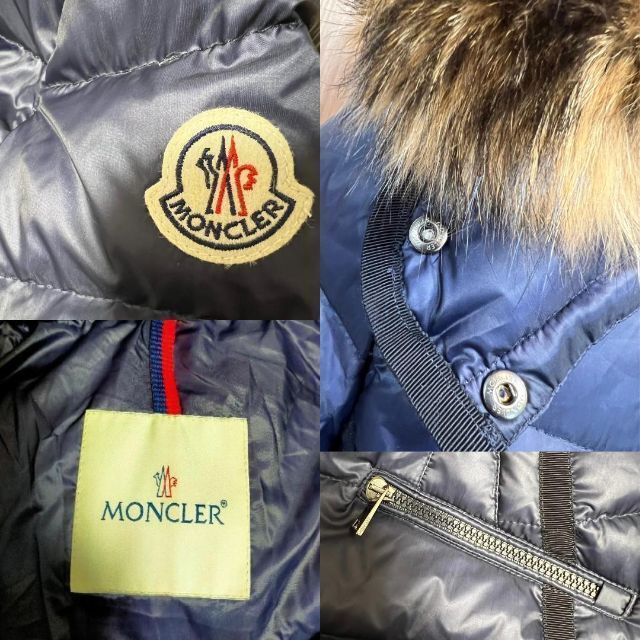 ☆新品・本物保証☆ MONCLER HERMIFUR ダウンジャケット 0 紺色