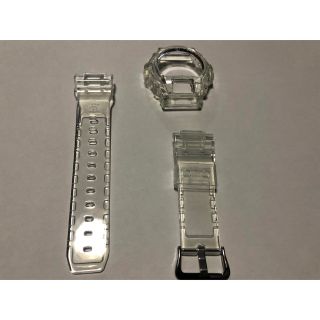 (新品) G-SHOCKカスタム　DW-6900用ベゼル&ベルト　透明　工具付(その他)