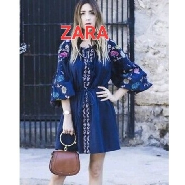 ZARA(ザラ)のZARA　刺繍　ワンピース　チュニック レディースのワンピース(ミニワンピース)の商品写真