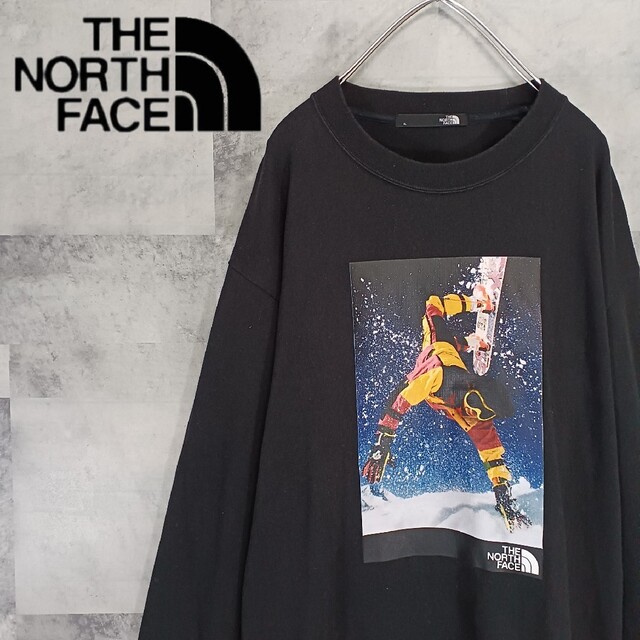 2022最新のスタイル 美品 XL ブラック 厚手ロンT FACE NORTH THE ザノースフェイス Tシャツ/カットソー(七分/長袖) 