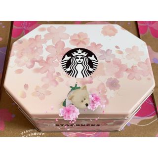 スターバックスコーヒー(Starbucks Coffee)のスターバックス　2種のボールクッキー　スタバ　クッキー缶　小物入れ　桜さくら(小物入れ)