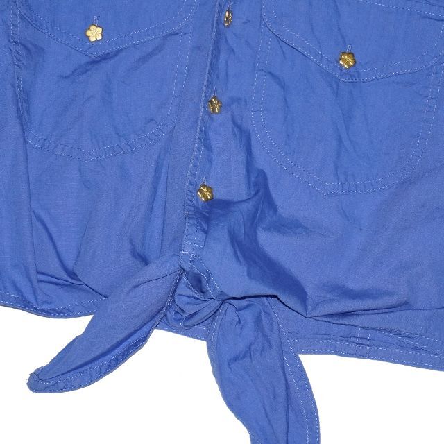 ART VINTAGE(アートヴィンテージ)の 古着　リズウェア 裾リボン 半袖シャツ M   レディースのトップス(シャツ/ブラウス(半袖/袖なし))の商品写真