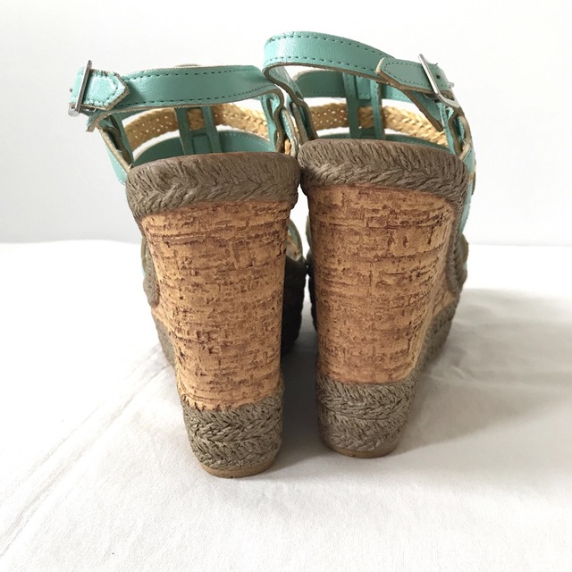 Bridget Birkin(ブリジットバーキン)のイタリア製　ブリジットバーキン　ウェッジソールサンダル　厚底　24cm  水色 レディースの靴/シューズ(サンダル)の商品写真
