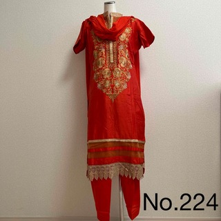 【No.224】インド　民族衣装　パンジャビドレス パンジャビスーツ