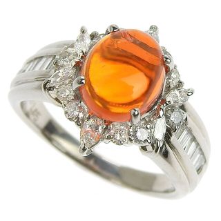 アザー(other)の【本物保証】 超美品 リング Pt900 ファイアオパール1.45ct ダイヤ0.66ct 11号  ノーブランド No brand(リング(指輪))