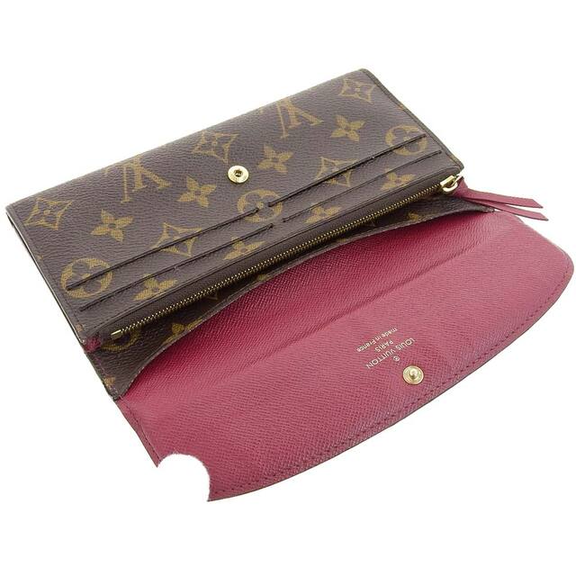 【本物保証】 ルイヴィトン LOUIS VUITTON モノグラム ポルトフォイユ エミリー ホック付長財布 フューシャ M60697 8