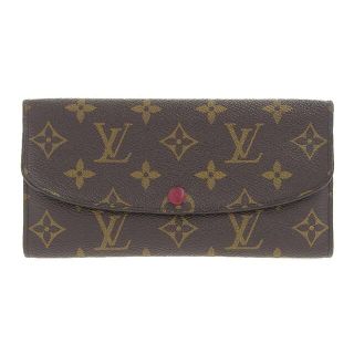 ルイヴィトン(LOUIS VUITTON)の【本物保証】 ルイヴィトン LOUIS VUITTON モノグラム ポルトフォイユ エミリー ホック付長財布 フューシャ M60697(財布)