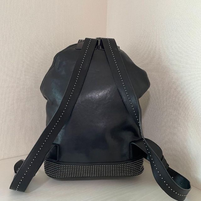 □激レア 美品□ジミーチュウ フィッツロイ リュック レザー 黒 大容量