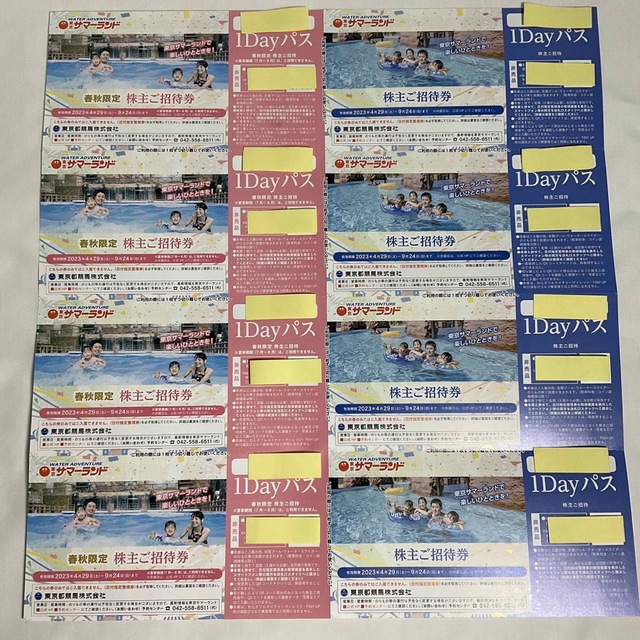 低価得価】 ヤフオク! - 東京サマーランド 東京都競馬株主優待 1Day