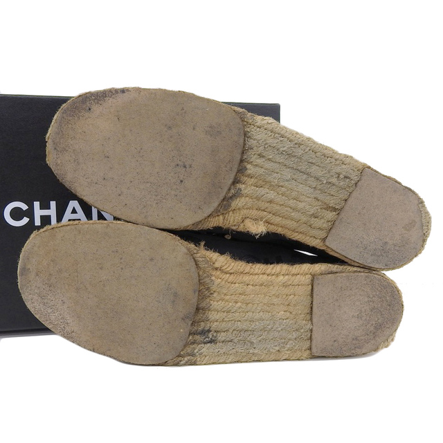 CHANEL(シャネル)の【本物保証】 シャネル CHANEL ココマーク ロゴ スニーカー シューズ キャンバス 黒 37 レディースの靴/シューズ(スニーカー)の商品写真