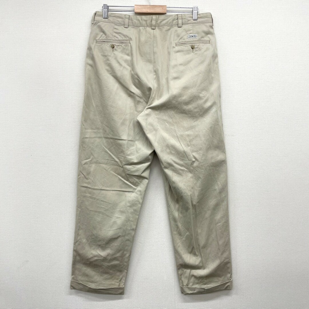 Ralph Lauren(ラルフローレン)のUS古着 ポロ ラルフローレン Polo Ralph Lauren チノパンツ ツータック HAMMOND PANT サイズ：W35 L32 ベージュ 【中古】 メンズのスーツ(スラックス/スーツパンツ)の商品写真