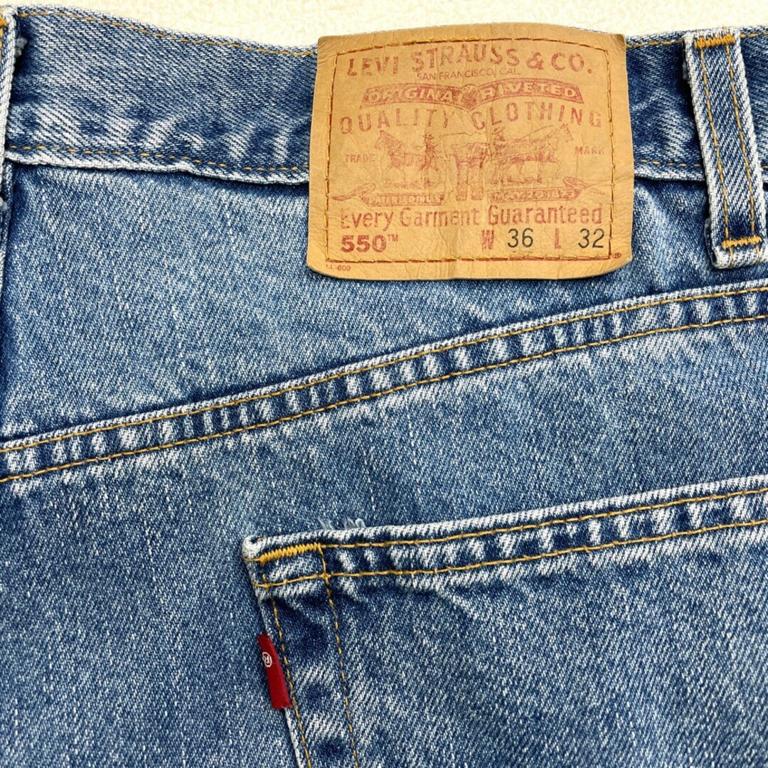 00s Levi's リーバイス デニム 550 水色 ルーズ テーパード 36