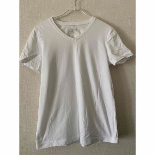 ムジルシリョウヒン(MUJI (無印良品))の無印良品　VネックTシャツ　白(Tシャツ/カットソー(半袖/袖なし))