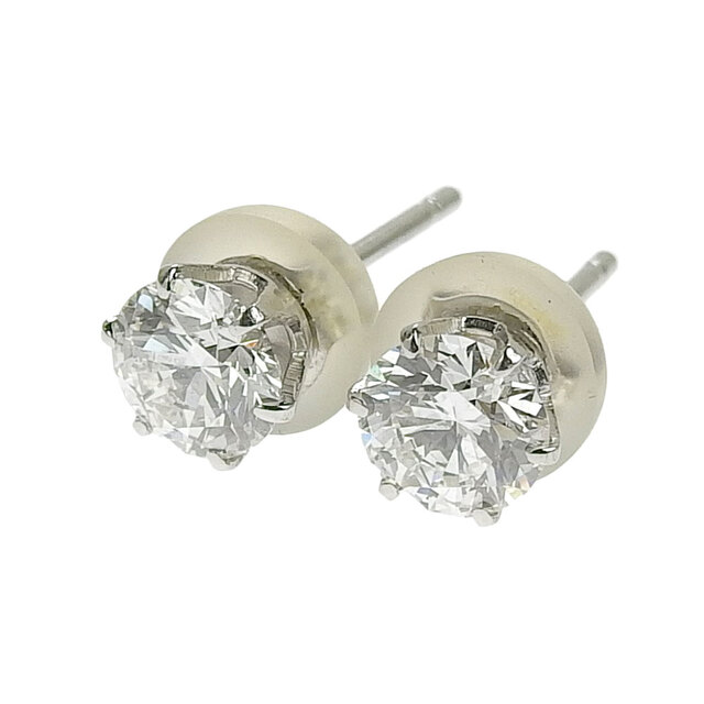 other(アザー)の【本物保証】 超美品 ピアス プラチナ Pt900 ダイヤモンド 0.368ct/0.365ct 0.8g  ノーブランド No brand レディースのアクセサリー(ピアス)の商品写真