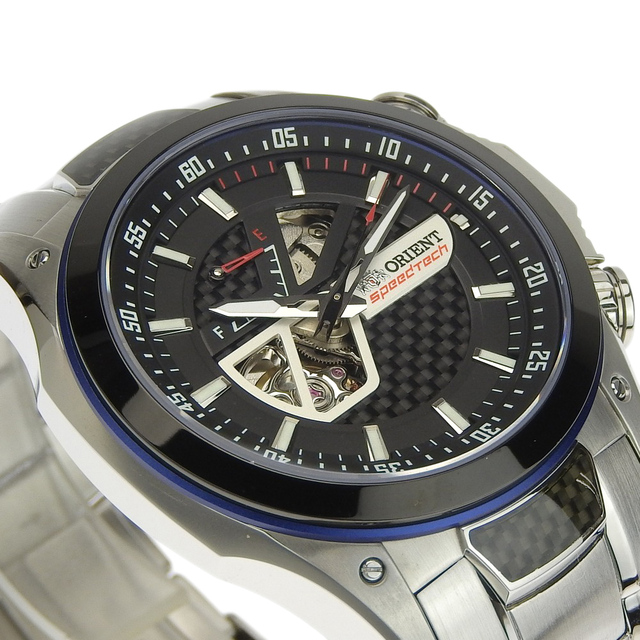 【本物保証】 箱・保付超美品 オリエント ORIENT スピードテック WV0021DA(DA05-D0-B) メンズ 自動巻き オートマ 腕時計