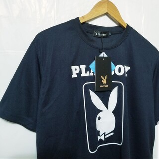 PLAYBOY - PLAYBOY　プレイ ボーイ　新品　Tシャツ　L サイズ　( 黒色に近い紺 )