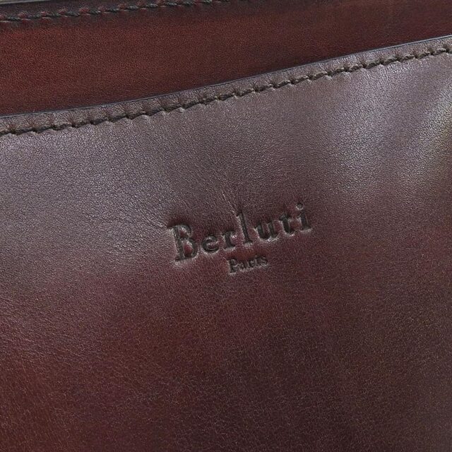 Berluti(ベルルッティ)の【本物保証】 布袋付 超美品 ベルルッティ BERLUTI トゥジュールトート カリグラフィ トートバッグ 茶 レディースのバッグ(トートバッグ)の商品写真