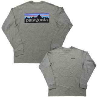 パタゴニア(patagonia)のpatagonia ロンT M LONG-SLEEVED P-6 LOGOグレー(Tシャツ/カットソー(七分/長袖))