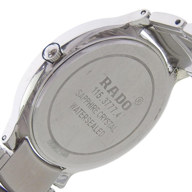 【本物保証】 ラドー RADO フローレンス メンズ クォーツ 電池 腕時計 黒文字盤 115 3777 4