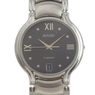 ラドー(RADO)の【本物保証】 ラドー RADO フローレンス メンズ クォーツ 電池 腕時計 黒文字盤 115 3777 4(腕時計(アナログ))