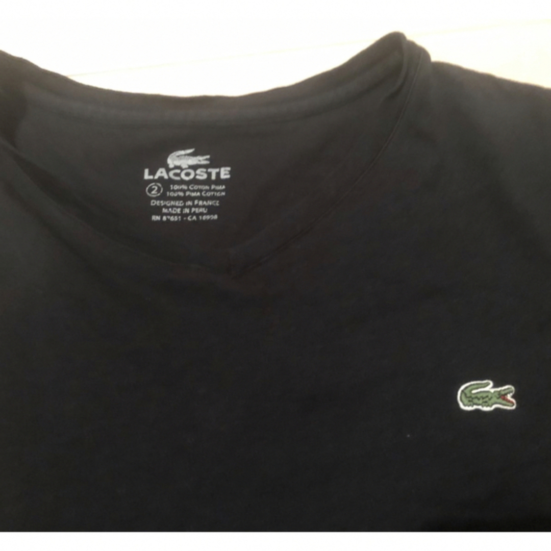 LACOSTE(ラコステ)のラコステ　Tシャツ　ブラック　メンズXS メンズのトップス(Tシャツ/カットソー(半袖/袖なし))の商品写真