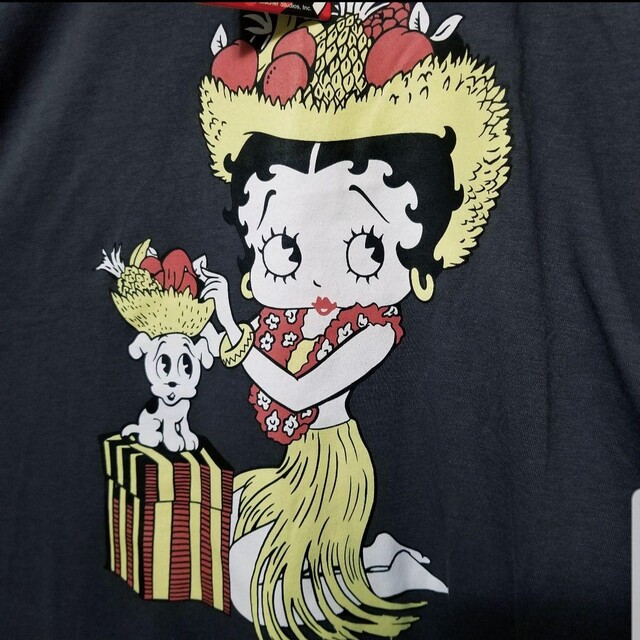 Betty Boop(ベティブープ)のベティーブープ ベティちゃん 服  新品　半袖 Tシャツ　グレー レディースのトップス(Tシャツ(半袖/袖なし))の商品写真