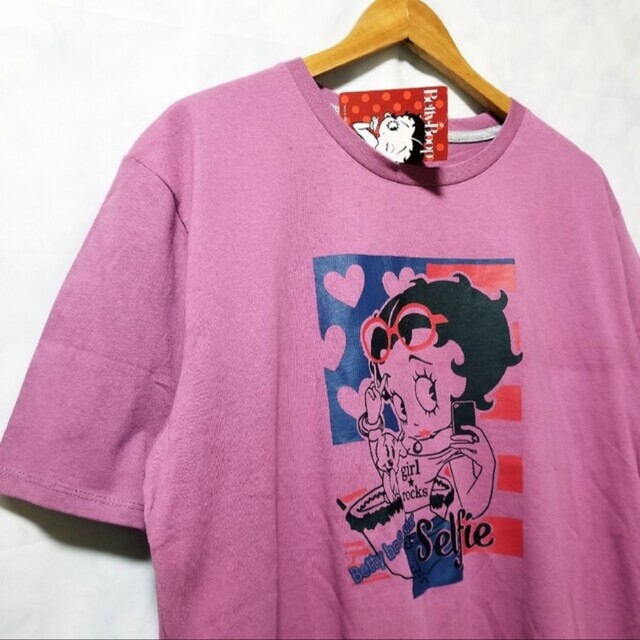 Betty Boop(ベティブープ)のベティーブープ ベティちゃん 服  新品　半袖 Tシャツ　BLACK   ☆☆ メンズのトップス(Tシャツ/カットソー(半袖/袖なし))の商品写真