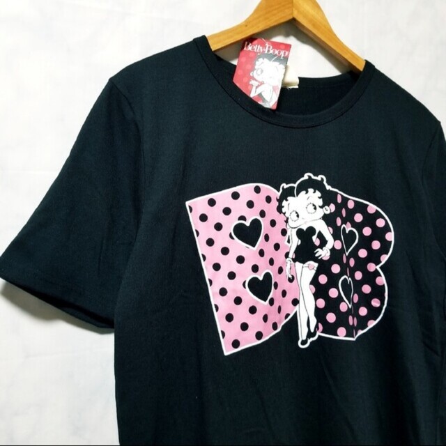 Betty Boop(ベティブープ)のベティーブープ ベティちゃん 服  新品　半袖 Tシャツ　BLACK   ☆☆ メンズのトップス(Tシャツ/カットソー(半袖/袖なし))の商品写真