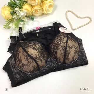 下着☆H95 4Lブラ&ショーツ 女装 男性様も！②(ブラ&ショーツセット)