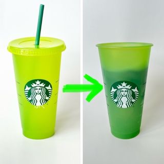 スターバックス(Starbucks)の3点セット★海外スターバックス★色が変わる★カラーチェンジ★リユーザブルカップ(グラス/カップ)