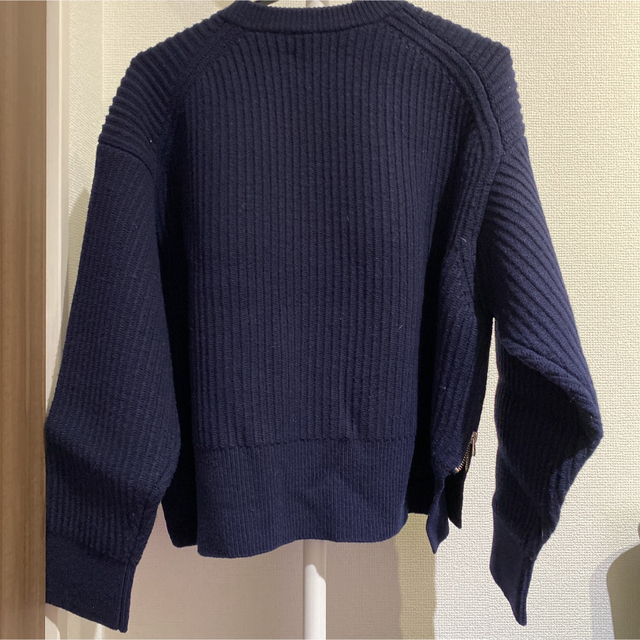 ボトムスス単品 【のっち着用】ACNE サイドジップ ニット ネイビー