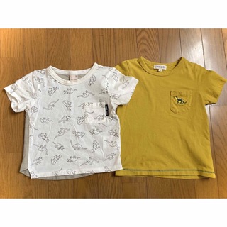 プティマイン(petit main)の(子供服)恐竜2枚セット☆100(Tシャツ/カットソー)