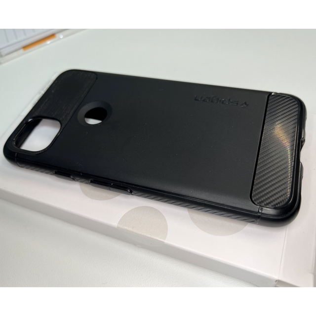 Spigen(シュピゲン)の中古　Google PIXEL4a ケースSPIGEN rugged armor スマホ/家電/カメラのスマホアクセサリー(Androidケース)の商品写真