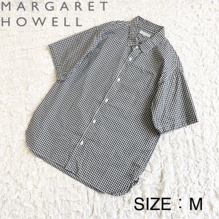 マーガレットハウエル(MARGARET HOWELL)の【美品】 マーガレットハウエル 半袖 シャツ ギンガムチェック M(シャツ)