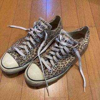 コンバース(CONVERSE)の90’s 米国ライセンス日本製　オールスター　コーデュロイ　豹柄　27cm(スニーカー)