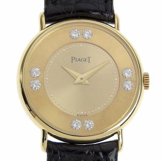 ピアジェ(PIAGET)の【本物保証】 超美品 ピアジェ PIAGET レディース 手巻き 腕時計 8ポイントダイヤモンド 4642 2021/05 OH済 21.8g 上品 おしゃれ(腕時計)