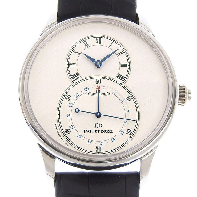 【本物保証】 箱・保付 超美品 ジャケドロー JAQUET DROZ グランセコンド カンティエーム スモールセコンド メンズ 腕時計 J007030242