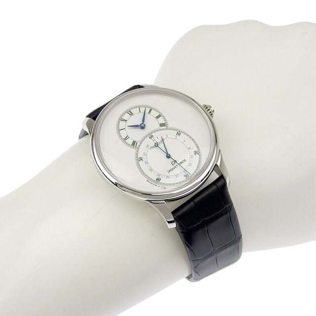 【本物保証】 箱・保付 超美品 ジャケドロー JAQUET DROZ グランセコンド カンティエーム スモールセコンド メンズ 腕時計 J007030242