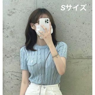 激レア♡バーバリー ポニーワッペンモノトーンカラー半袖ニット 白×黒